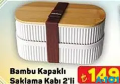 BAMBU KAPAKLI SAKLAMA KABI 2'Lİ BAMBU KAPAKLI SAKLAMA KABI 2'Lİ